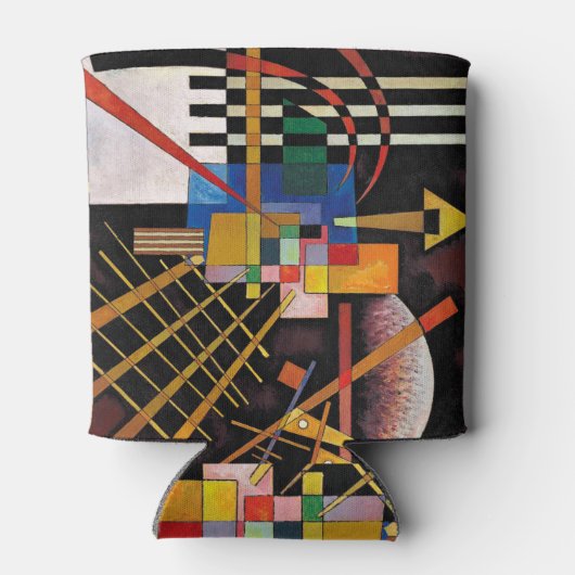 カンディンスキーモダン抽象芸術表現主義アートワーク 缶クーラー (裏面)