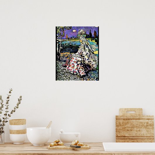 カンディンスキーロシアの美しいイン・ア・ランドスケープ ポスター (キッチン)