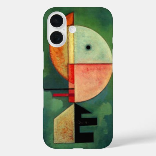 カンディンスキー上向き抽象芸術絵画ズグリーン Case-Mate iPhoneケース (裏面)