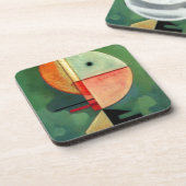 カンディンスキー上向き抽象芸術絵画ズ コースター (左側)