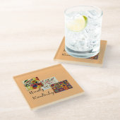 カンディンスキー人気があるアートワークのコラージュ ガラスコースター (アングル)