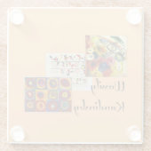 カンディンスキー人気があるアートワークのコラージュ ガラスコースター (裏面)