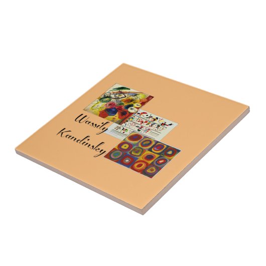 カンディンスキー人気があるアートワークのコラージュ タイル (側面)