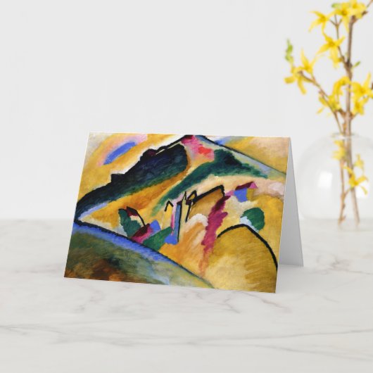 カンディンスキー人気がある秋の絵画風景 カード (黄色い花)