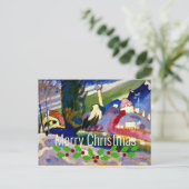 カンディンスキー冬景観(教会あり)、クリスマス ポストカード (スタンド正面)