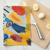 カンディンスキー印象IIIコンサート絵画抽象芸術 キッチンタオル (四つ折り)