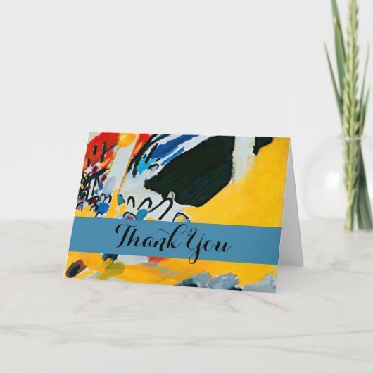 カンディンスキー印象IIIコンサート絵画抽象芸術 サンキューカード (正面)