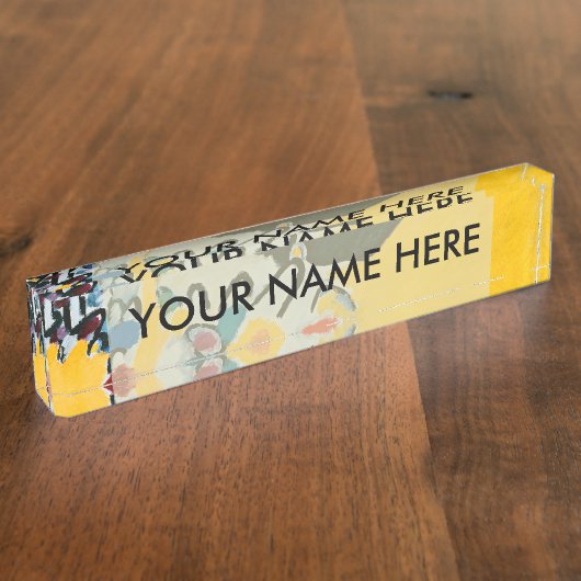 カンディンスキー印象IIIコンサート絵画抽象芸術 デスクネームプレート (側面)