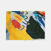 カンディンスキー印象IIIコンサート絵画抽象芸術 フリースブランケット (正面(横))