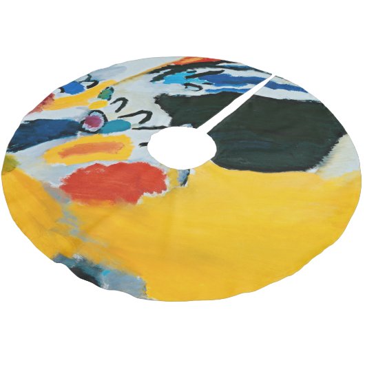 カンディンスキー印象IIIコンサート絵画抽象芸術 ブラッシュドポリエステルツリースカート (アングル)