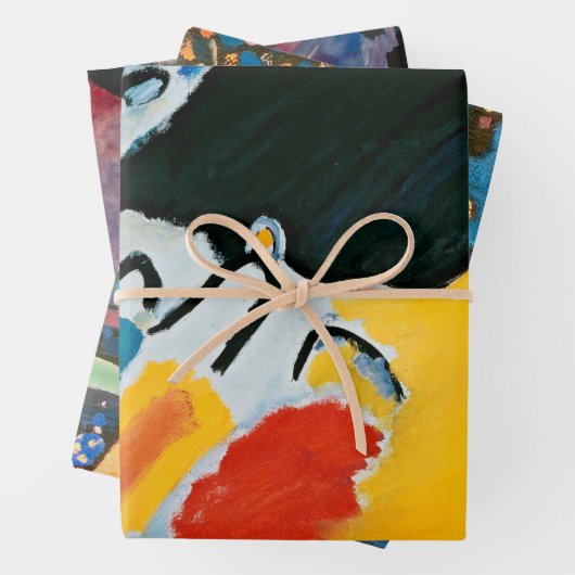 カンディンスキー印象IIIコンサート絵画抽象芸術 ラッピングペーパーシート (インサイチュ)