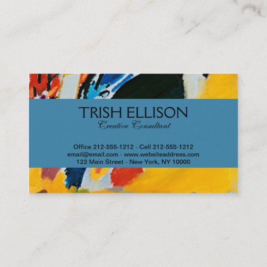 カンディンスキー印象IIIコンサート絵画抽象芸術 名刺 (裏面)