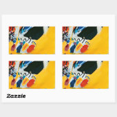 カンディンスキー印象IIIコンサート絵画抽象芸術 長方形シール (シート)