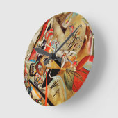カンディンスキー合成抽象芸術 ラウンド壁時計 (傾斜)