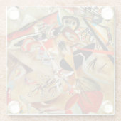 カンディンスキー合成絵画抽象芸術 ガラスコースター (裏面)