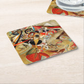 カンディンスキー合成絵画抽象芸術 スクエアペーパーコースター (アングル)