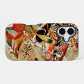カンディンスキー合成絵画抽象芸術 iPhone 16ケース (裏面横)