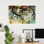 カンディンスキー合成V抽象芸術キャンバ絵画ス ポスター (ホームオフィス)