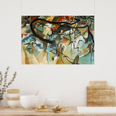 カンディンスキー合成V抽象芸術キャンバ絵画ス ポスター (キッチン)