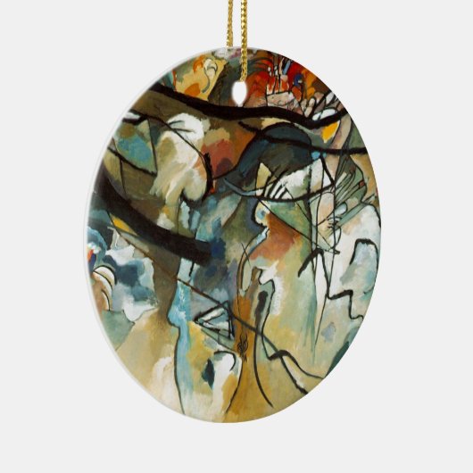 カンディンスキー合成V抽象芸術絵画ズ セラミックオーナメント (右)