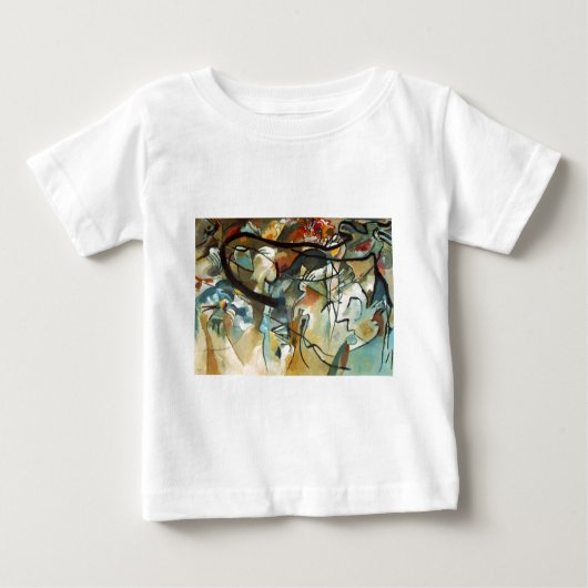 カンディンスキー合成V抽象芸術絵画ズ ベビーTシャツ (正面)