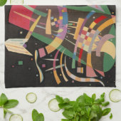 カンディンスキー合成X抽象芸術アートワーク キッチンタオル (折り畳み)