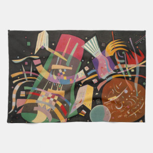 カンディンスキー合成X抽象芸術アートワーク キッチンタオル