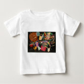 カンディンスキー合成X抽象芸術アートワーク ベビーTシャツ (正面)