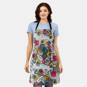 カンディンスキー小さな世界V抽象芸術 エプロン (着用した状態)