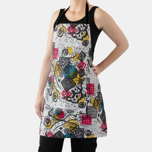 カンディンスキー小さな世界V抽象芸術 エプロン (インサイチュ)