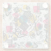 カンディンスキー小さな世界V抽象芸術 ガラスコースター (裏面)