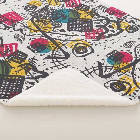 カンディンスキー小さな世界V抽象芸術 シェルパブランケット (3/4)