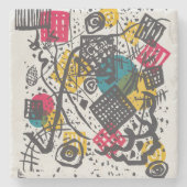 カンディンスキー小さな世界V抽象芸術 ストーンコースター (正面)