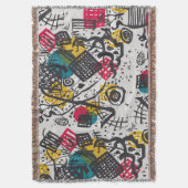 カンディンスキー小さな世界V抽象芸術 スローブランケット (正面縦)