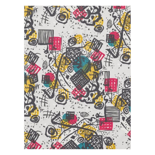 カンディンスキー小さな世界V抽象芸術 テーブルクロス (正面)