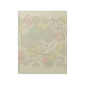 カンディンスキー小さな世界V抽象芸術 ノートパッド (回転)