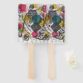 カンディンスキー小さな世界V抽象芸術 ハンドファン (正面&裏面)