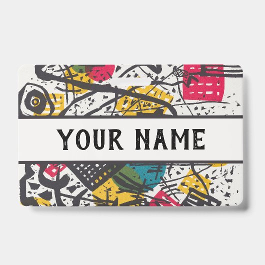 カンディンスキー小さな世界V抽象芸術 バッジ (Front)