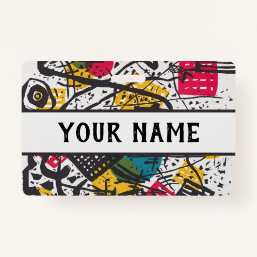 カンディンスキー小さな世界V抽象芸術 バッジ (正面)