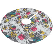 カンディンスキー小さな世界V抽象芸術 ブラッシュドポリエステルツリースカート (アングル)