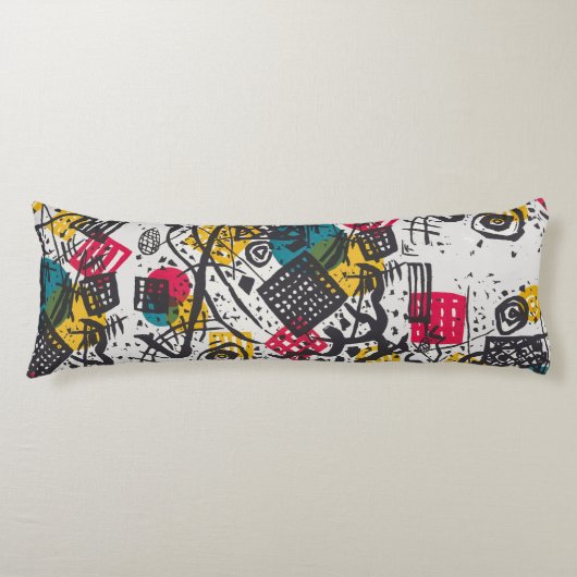 カンディンスキー小さな世界V抽象芸術 ボディピロー (正面)