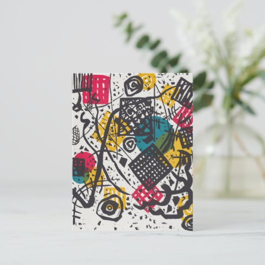 カンディンスキー小さな世界V抽象芸術 ポストカード (スタンド正面)