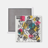 カンディンスキー小さな世界V抽象芸術 マグネット (正面/裏面)