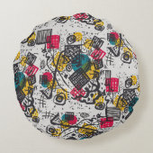 カンディンスキー小さな世界V抽象芸術 ラウンドクッション (裏面)