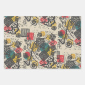 カンディンスキー小さな世界V抽象芸術 ラッピングペーパーシート (正面3)