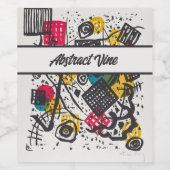 カンディンスキー小さな世界V抽象芸術 ワインラベル (シングルラベル)