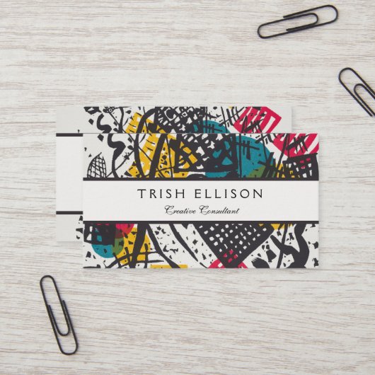 カンディンスキー小さな世界V抽象芸術 名刺 (正面/裏面インサイチュ)