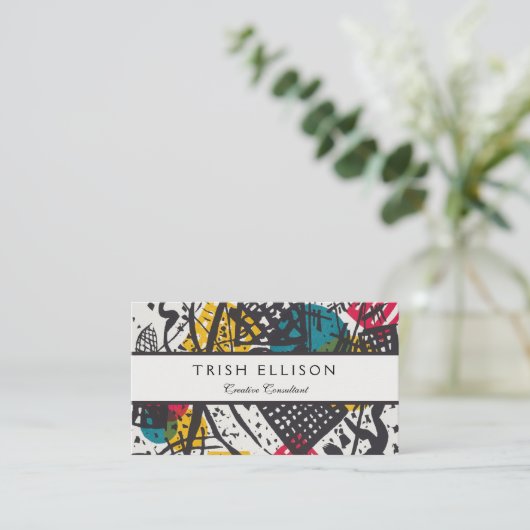 カンディンスキー小さな世界V抽象芸術 名刺 (スタンド正面)