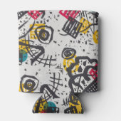 カンディンスキー小さな世界V抽象芸術 缶クーラー (裏面)