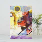 カンディンスキー抽象画 黄色 赤 青 便箋 (スタンド正面)